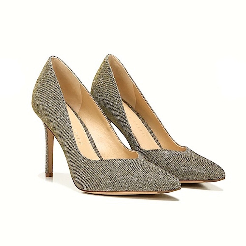 Veronica Beard Nathalia Metallic Pointy Toe Heels - Picture 3 of 11